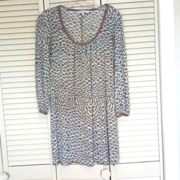 Trinal Turk 100% Silk Stretch Jersey Abstract Print Dress, Size 6 - Picture 2 of 10